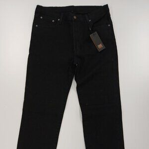 Women's FRYE Jeans Black Size 31 Straight Leg 35" W, 29" Inseam,  11"Rise NWT